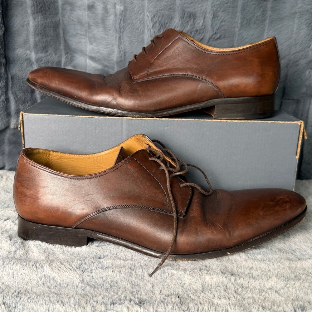 To Boot New York Adam Derrick Mens Brown Leather Derby Shoes 1299 Size 12 Italy